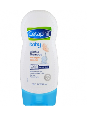 Sabonete Corporal e Shampoo para Bebês com Calêndula Orgânica 230 ml - Cetaphil