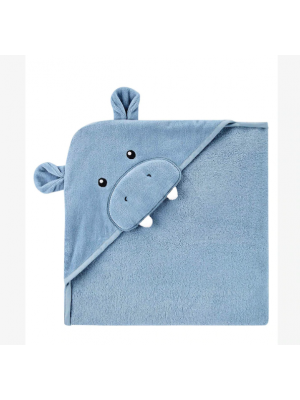 Toalha De Banho Bebê Hipopótamo Azul  Carter's